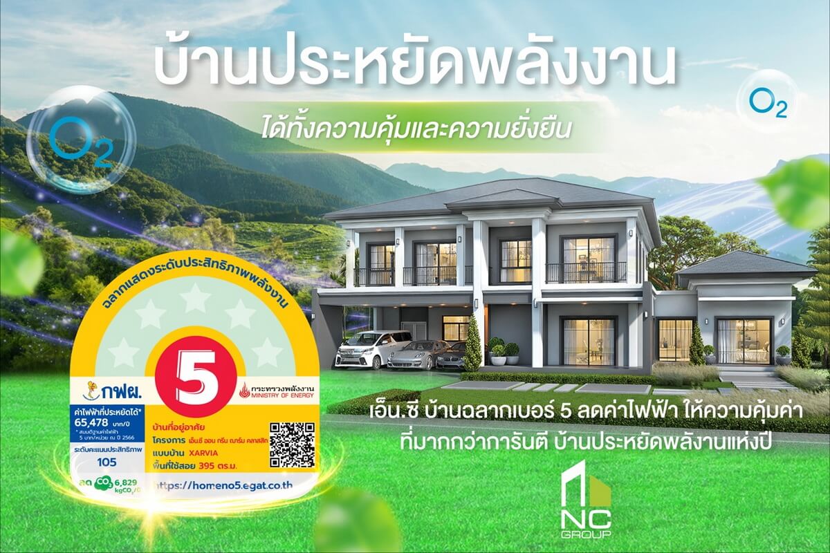 “เอ็น.ซี.เฮ้าส์ซิ่ง” ขน 13 โครงการ เสิร์ฟโปรแรง “Super Save” จองบ้านรับดีลใหญ่ ในงานมหกรรมบ้านคอนโด ครั้งที่ 48 ชูบ้านประหยัดพลังงาน นวัตกรรม Smart Eco Home