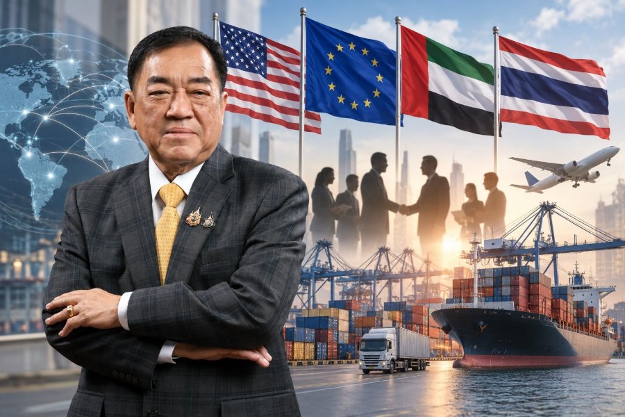 “หอการค้าไทย” หนุนรัฐบาลเร่ง 3 ดีลการค้าใหญ่ “สหรัฐฯ–EU–UAE”เปิดตลาดส่งออก ดึง FDI–เทคโนโลยี หนุน GDP ไทยเพิ่มมากกว่า 2% ภายใน 3 ปี